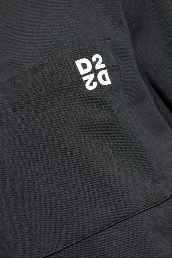 DSQUARED2 ブラック クルーネック スウェット